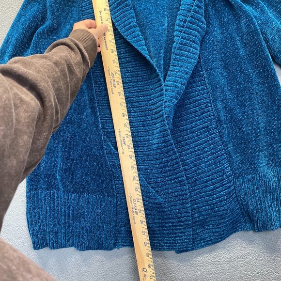 Seven7 Women's Ultra Plush Open Front Sweater Cardigan Blue Size XL,Comfort - Picture 5 of 8
